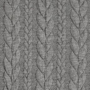Žakárové žerzejové kloké Copánkový vzor – světle šedá, 