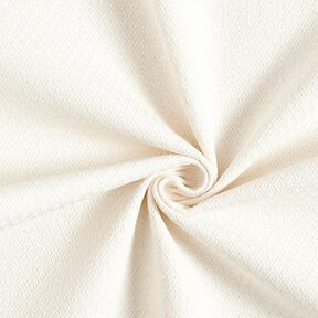 Dekorační látka Žakár Malé kosočtverce – vlněná bílá, 