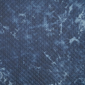 Prošívaná látka chambray batikovaná – džínově modrá, 