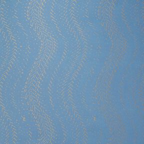 Podšívkovina Žakár Šupinový vzor – modrá/zlatá, 