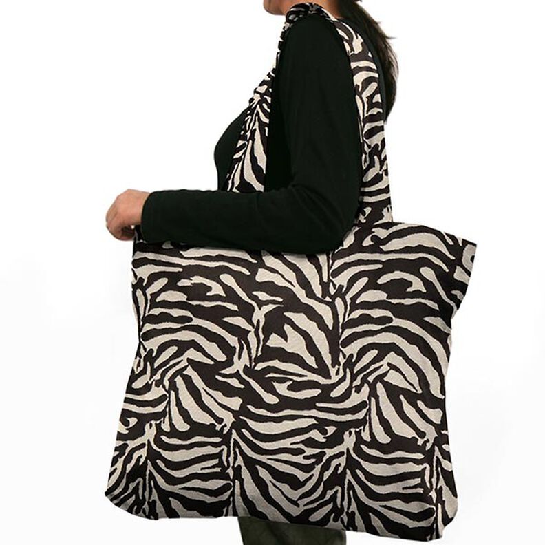 Žakárový gobelín Zebra – černá/bílá,  image number 6