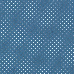 Povrstvená bavlna Malé puntíky – džínově modrá, 