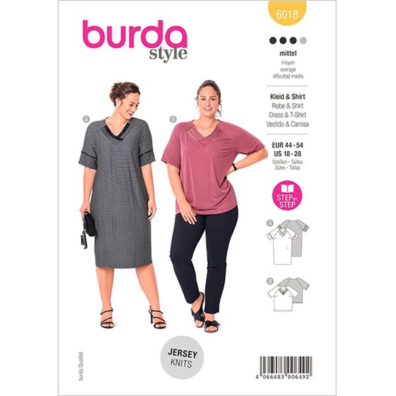 Šaty / Tričko,Burda 6018 | 44 - 54,  image number 1