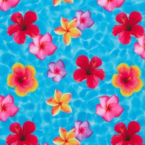 Plavkovina Havajské květiny – modrá/výrazná jasně růžová, 