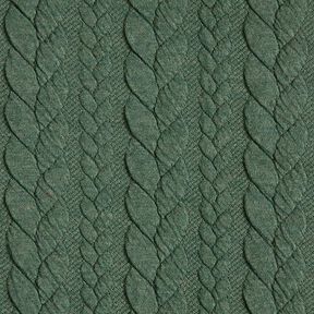 Žakárové žerzejové kloké Copánkový vzor – tmavě zelená, 