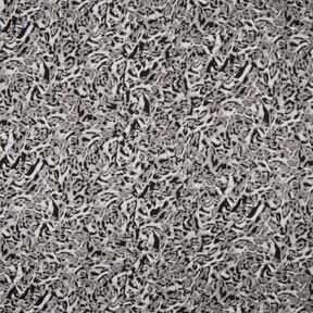 Viskózový žerzej Abstraktní leopardí tisk – stříbrně šedá/černá, 