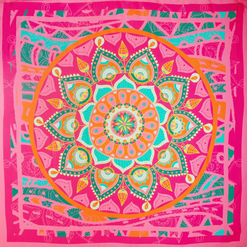 Plážová osuška pareo panel mandala – purpurová/oranžová,  image number 1