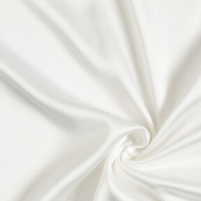 Polyesterový satén jednobarevný – bílá, 