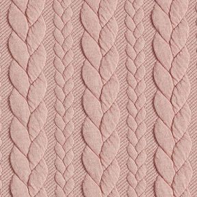 Žakárové žerzejové kloké Copánkový vzor – rose, 
