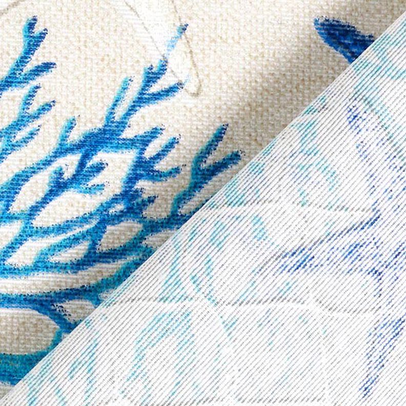 Dekorační látka Plátno Námořnická koláž – modrá/tyrkysová,  image number 4