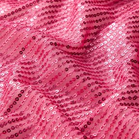 Svislé pruhy z flitrové tkaniny – výrazná jasně růžová, 