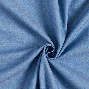 Bavlněné šambré ve vzhledu džínoviny – modrá, 