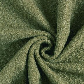 Valchované pletené buklé – olivová, 