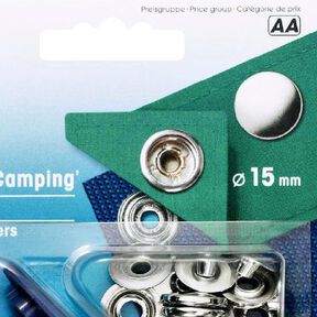 Patentky Sport & Camping [Ø 15 mm] - stříbrná kovový| Prym, 
