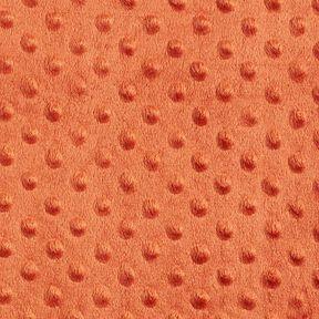 Hebký fleece vyražené puntíky – terracotta, 