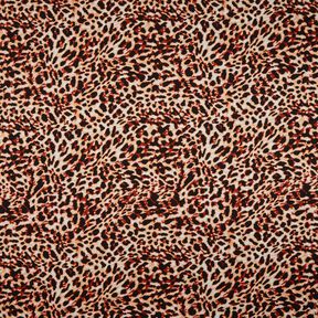 Viskózový žerzej Malý leopardí potisk – terracotta/meruňková, 