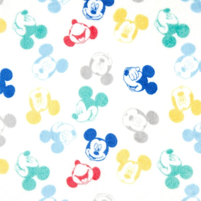 Hebký fleece Licenční látky Mickey se tváří | Disney – slonová kost,  image number 1