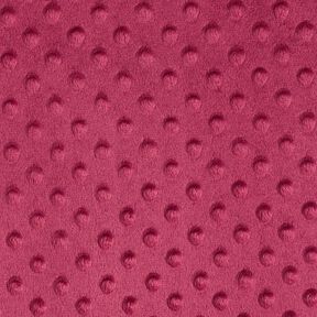 Hebký fleece vyražené puntíky – bordó | Zbytek 80cm, 
