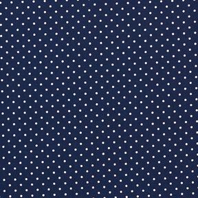 Povrstvená bavlna Malé puntíky – noční modrá, 