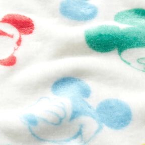 Hebký fleece Licenční látky Mickey se tváří | Disney – slonová kost, 