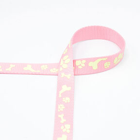 Reflexní tkaná páska Vodítko pro psa [20 mm] – růžová, 
