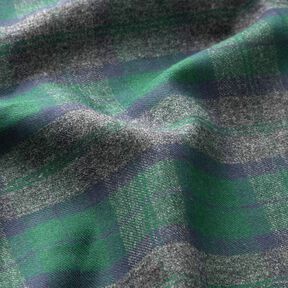 Flanelová tkanina klasická kostka – jedlově zelená/namornicka modr, 
