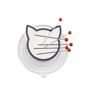 Magnetický jehelníček kočka [ Rozměry: 45 x 45 x 25 mm ] | Prym – bílá, 