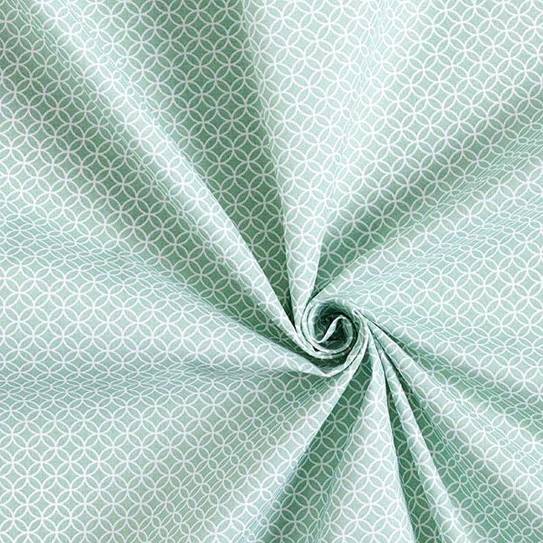 Bavlněná látka Kreton Malý kachlový motiv – světle zelená,  image number 3