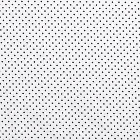 Bavlněný popelín Mini puntíky – bílá/černá, 