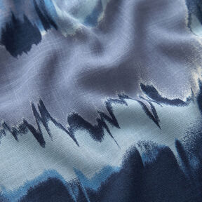 Viskózová tkanina s odrazem vody – ocelová modr/světle džínová modrá, 