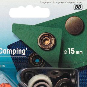 Patentky Sport & Camping [Ø 15 mm] - starostaré zlato kovový| Prym, 