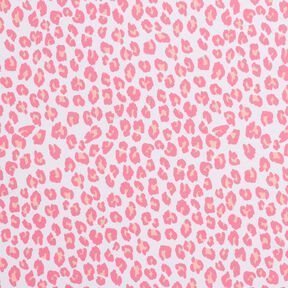 Látka na plavky s leopardím vzorem – bílá/růžová, 
