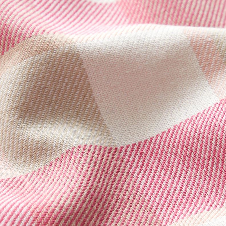 Bavlněný flanel velké káro – bílá/pink,  image number 3