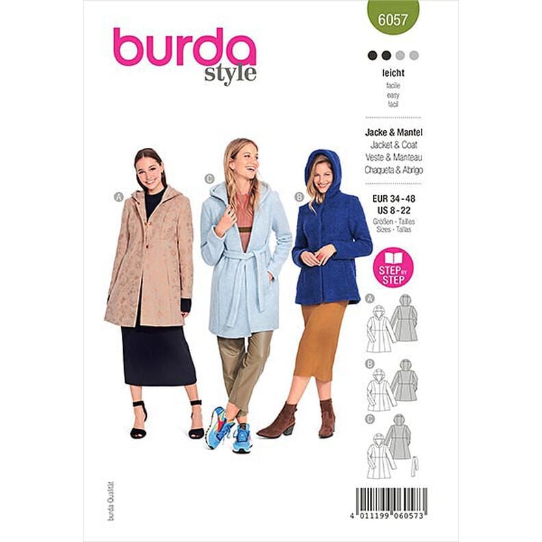 Plášť, Burda 6057 | 34-48,  image number 1