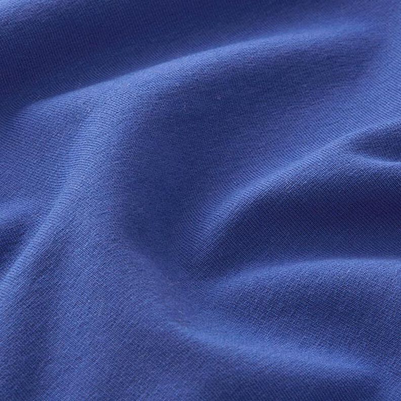 Lehká bavlněná teplákovina jednobarevná – indigová,  image number 4