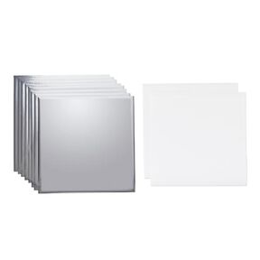Přenosové fólie Cricut [ 30,5 x 30,5 cm | 8 ks ] – stříbrná kovový, 