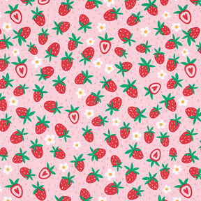 Bavlněný žerzej Sladké jahody | PETIT CITRON – růžová, 
