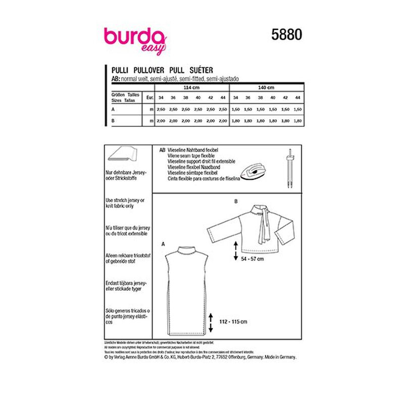 svetr | Burda 5880 | 34-44,  image number 9