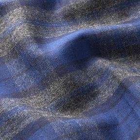 Flanelová tkanina klasická kostka – modrá/tmavě šedá, 