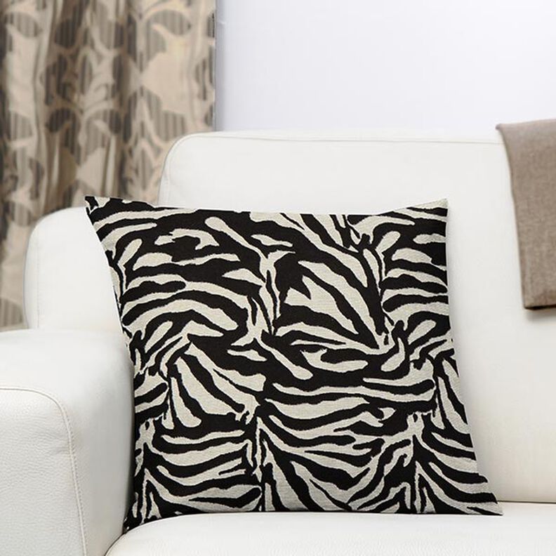 Žakárový gobelín Zebra – černá/bílá,  image number 5