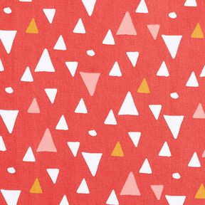 Bavlněná látka Kreton Trojúhelníky – terracotta, 