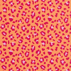Látka na plavky s leopardím vzorem – broskvově oranžová/výrazná jasně růžová, 