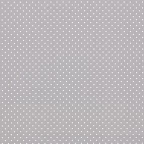 Bavlněný popelín Malé puntíky – šedá/bílá, 