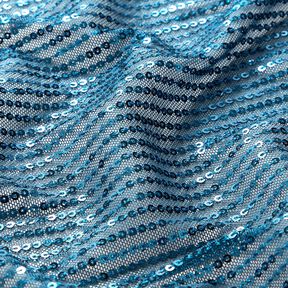 Svislé pruhy z flitrové tkaniny – namornicka modr, 