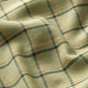 Flanelová tkanina dvojitá kostka – khaki/jedlově zelená, 