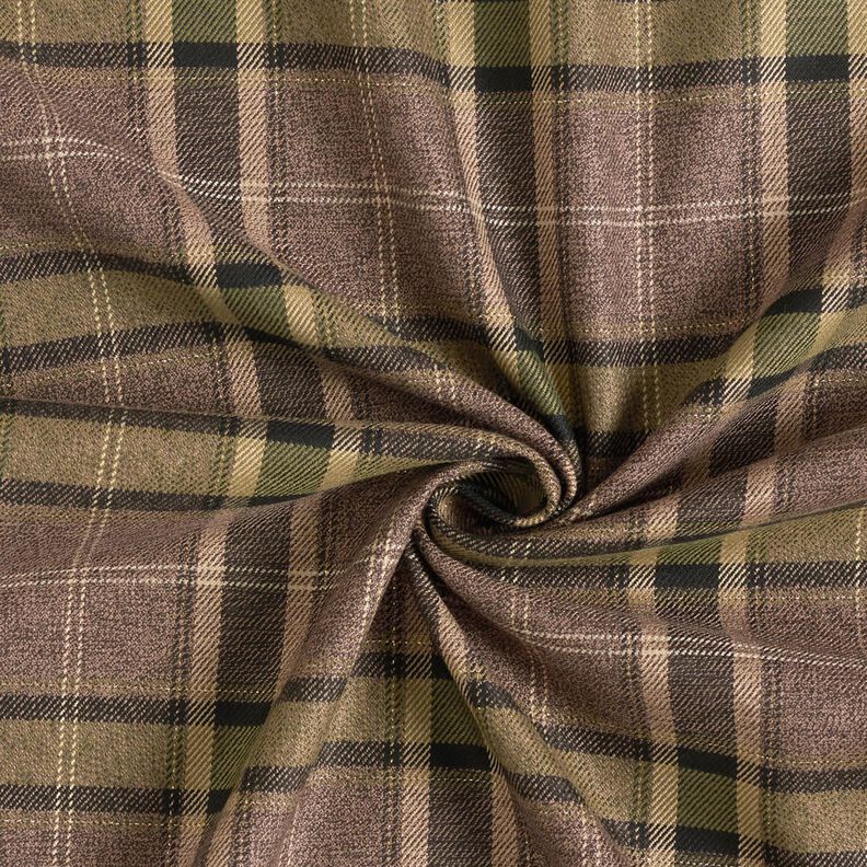 Flanel z viskózové metalické příze – hnědá/khaki,  image number 4