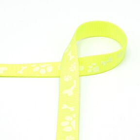 Reflexní tkaná páska Vodítko pro psa [20 mm] – žlutá neonová, 