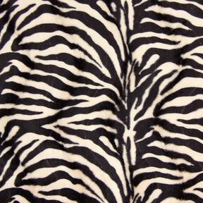 Imitace zvířecí kůže zebra – kremová/černá, 