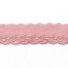 Festonová krajková stuha s listy [ 30 mm ] – růžová, 