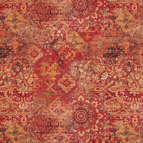 Dekorační látka Gobelín tkaný koberec – terracotta/ohnivě červená, 